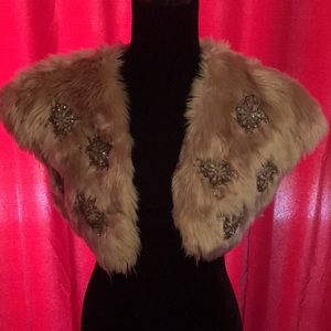 Crop faux fur vest